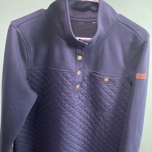 LL Bean pullover.   Navy Blue.   Soft.  Mostly cotton.  pics for measurements.